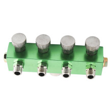 /8'' Airbrush Air Hose Splitter Manifold Multi Use Airbrush Adaptor with Adjust 4 Way