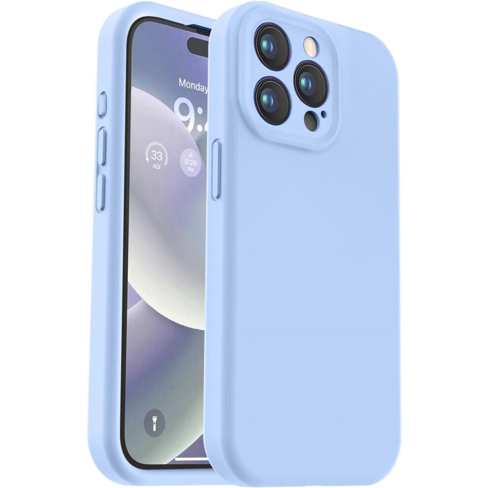 Compatible With Iphone 15 Pro Max Case Â Premium Silicone, Camera Protection, Soft Microfiber Lining, Shockproof, 6.7", Light Blue 9402001273857