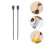 1Pair Grey Silicone Dual-Use Chopstick Spoon for Home Kitchen Gadgets 3