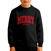 Boys Long Sleeve Crewneck Print Sweatshirt – Soft Fleece Lined Thermal Pullover Top For Kids, Cozy Winter Casual Wear For Holiday And Daily Outfits