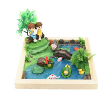 Deluxe Mermaid Beach Miniature Sandbox Kit with Accessories Imaginative Play Set for Kids and Adults, Relaxation & Creativity