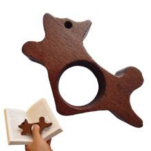 Marcapáginas de madera con forma de perro para el pulgar, para leer, para hombres, mujeres, niños, niñas, jóvenes, adolescentes y profesores.