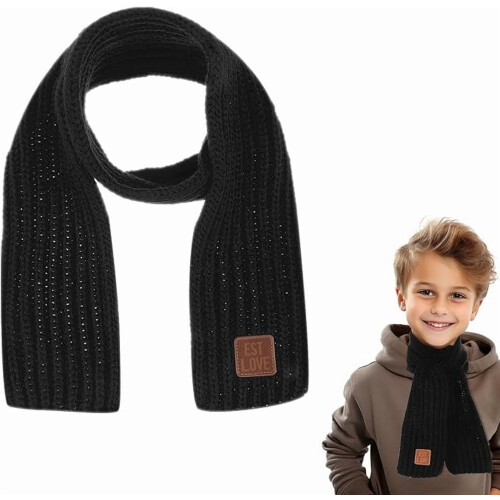 Winterstrickschal für Kinder – Weiches Acryl, 110 cm