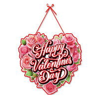 Décoration de porte pour la Saint-Valentin 2024, grand pendentif gnome en forme de cœur pour la maison, le rebord de fenêtre ou la terrasse,