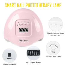Lámpara de uñas LED UV para esmalte en gel con sensor y temporizador 80W