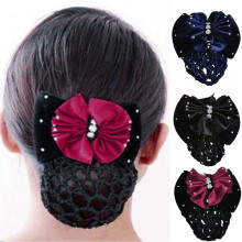 Haarspange für Damen, Haarknotenabdeckung, Haarnetz, Haarspange, Haarnetz, Spitzenschleife, Haarclip, Haarnetz