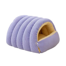 Cama para gatos de interior, cachorros y perros pequeños: cueva relajante con funda, saco de dormir lavable y antideslizante (compatible con gatos y