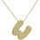 Gold Bubble Letter Necklace for Women – Initial Pendant 1