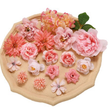 Petites têtes de fleurs artificielles en soie synthétique, mini roses et marguerites à faire soi-même, fournitures multicolores pour les loisirs