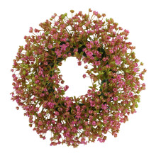 Couronne de campanules artificielles couleur lotus – Décoration d'automne pour porte d'entrée, intérieur/extérieur, Thanksgiving et fêtes de