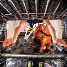 Support à poulet portable pour canettes de bière, style américain, avec support en acier inoxydable pour barbecue et autres activités de plein