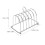 Silver Reusable Metal Toast Stand Tabletop Bread Rack for Kitchen 2