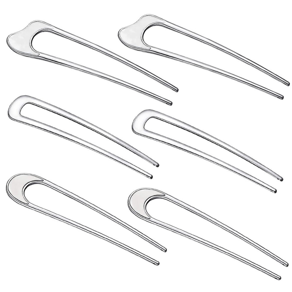 Hair Pins French Metal Bun Fork for Women 1 Piece