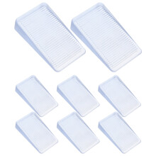 Construction Shims White 8Pcs 2X1.2X0.4In