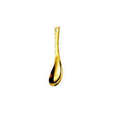 1pc, stainless steel hammered spoon, good-looking household spoon, hammered thickened spoon, exquisite hanging hole spoon