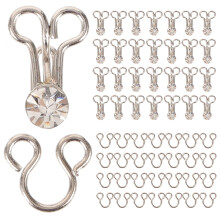 20 Pieces Hook and Eye Closures for Bra, Corset, Dress, Skirt, and Clothing Accessories