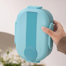 Boîte à lunch pour homme, boîte à lunch à trois compartiments, petite boîte à lunch fraîche avec couverts, boîte de voyage portable, boîte