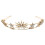 Brautkrone in Gold Hochzeitskleid Haarschmuck 9