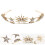 Brautkrone in Gold Hochzeitskleid Haarschmuck 10