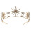 Brautkrone in Gold Hochzeitskleid Haarschmuck 11