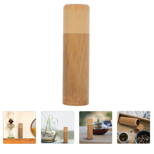 Bamboo Incense Storage Tube Stick Organizer Canister 2