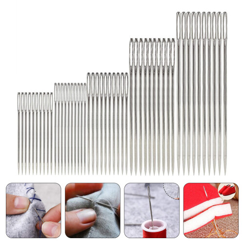 5 Sets Big Eye Needle Large Needles For Sewing Hand Diy Threading 1