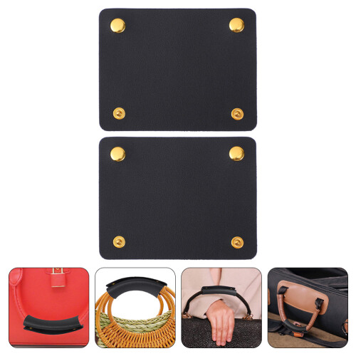 2Stk Leder Griffhülle PU Schutzbandage Handtaschengriff 1