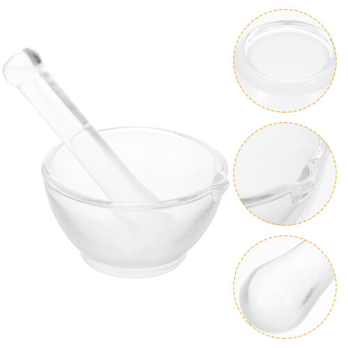 Ensemble De Mortier En Verre Pour Médicaments Avec Pilon 2