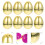 10Stk Kunststoff Ostereier Gold Glänzend Kinder Party 2
