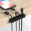 4Pièces Clips Organisateur De Plastique Noir Ajustable 11