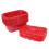 Worgeous Berry Baskets With Lid Plastic Red 10pcs For Storage 11