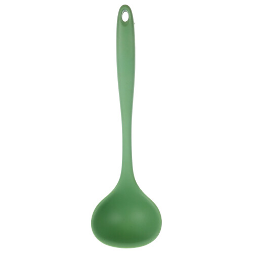 Green Silicone Ladle Spoon Safe Heat-Resistant Large Serving Tool 1