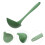 Green Silicone Ladle Spoon Safe Heat-Resistant Large Serving Tool 3