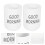 2Pcs White Reusable PP Bathroom Cups Toothbrush Holders Multi-Purpose 2