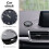 2Pcs Car Clock Auto Accessories Black Stick-on Quartz Dashboard Clock 6