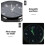 2Pcs Car Clock Auto Accessories Black Stick-on Quartz Dashboard Clock 8