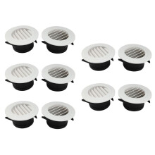 10 Pieces 4 Inch Air Vent Louver, Air Grill Cover with Built-in A Fly Screen for Bathroom Office Home