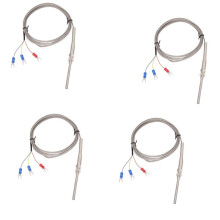 4X 0-400C Pt100 Typ 5mm x 50mm Temperaturregler Thermoelementfühler 2 Meter