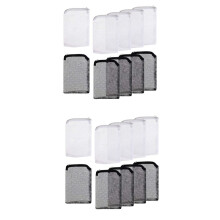 20 Pezzi Sacchetto Filtro Acquario Supporti per Acquario con Cerniera Sacchetto Filtro A Rete Acquario Sacchetto A Rete (Bianca + Nero)