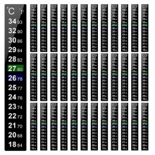 180 Pieces Digital Temperature Sticker Adhesive Thermometer Strip Fermenter Adhesive Crystal Strip Aquarium Thermometer