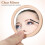 2Pcs Khaki Wood Glass Mini Mirror Round Pocket Compact Makeup Mirror 5