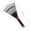 Leaf Rake Plastic With Handle For Small Garden Black 3