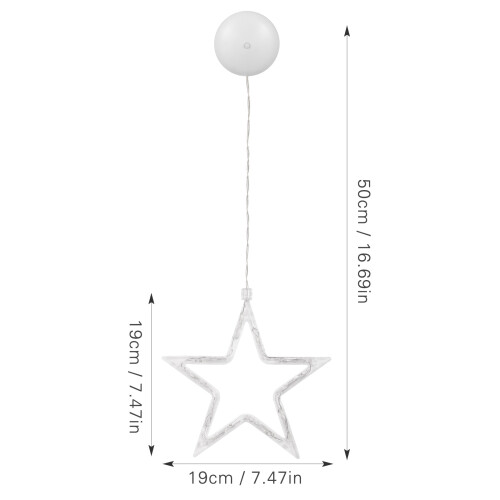 Christmas Lights 10 Led Hanging Window Decor With Suction Cup 1