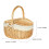 Picnic Fruit Basket Storage Wicker Basket With Lid 3
