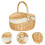 Picnic Fruit Basket Storage Wicker Basket With Lid 11
