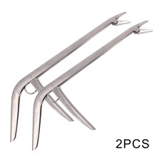 (Default) 2pcs Fishing Hook Remover, Stainless Steel Fish Clamp Tool