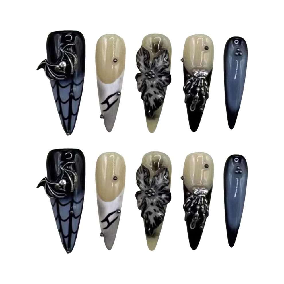 Dachuang Beauty (L) Elegant Black French False Nails