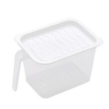 Caixa de armazenamento de alimentos transparente e espessa de 1,1 litro (aproximadamente 37 oz) - Recipiente compacto e hermético para lanches e