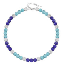 Collana da baseball unica con strass, stile discoteca, gioiello alla moda per persone attive, accessorio sportivo.