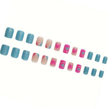 Quadratische Nagelspitzen, künstliche Fingernägel zum Aufkleben, künstliche Fingernägel für Frauen und Mädchen